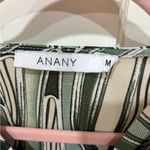 Anany Green and Cream Abstract Silk Dress M Size M Photo 4