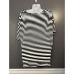 Needle & Thread Needle & Threads Shirt Womens XL Black White Striped Nautical Anchor Embroidered Photo 5