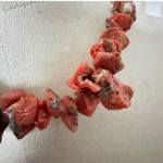 Italian Red Coral Nugget Necklace with Sterling Clasp Photo 2