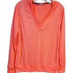 Exist  Neon Coral Low V Hoodie Tee-Shirt Sz XL NWT Photo 0