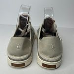 OluKai Grey and white woven stretch sneakers shoes 8 Gray Photo 5