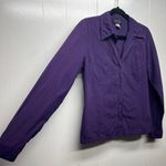 Spenser Jeremy 100% Silk Button Down Long Sleeve Purple Shirt Women's Size Small Photo 4