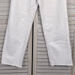 SheIn  High Waist Raw Hem Straight Leg Jeans White-Small (US 4) Photo 2