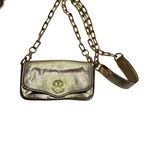 Tory Burch Metallic Gold Leather Evening Bag – Chain Strap Crossbody Shoulder Photo 3