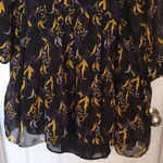 Aritzia LE FOU BY WILFRED  Leman Dress Dark Floral Size 2 90s Ruffle Photo 5