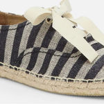 Kate Spade  Striped Lido Sparkle Espadrille Lace Up Sneakers Size 7 Photo 0