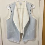Ming Wang  women's XS plush super soft suede studded fly away vest jacket Photo 1