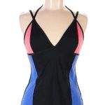 Athleta  Blue Black Pink Colorblock Bralette Tankini Swim Top Size M Medium Photo 1