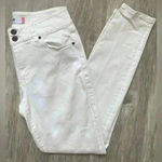 CAbi  | White Denim Cinch Skinny Jeans | Size 6 Photo 0