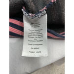 Talbots Womans Pull Over Tunic Top XS Navy Pink Stripe 3/4 Sleeve Square Neck Photo 3