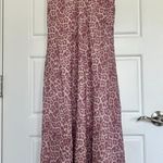 7 For All Mankind  Seamed Chiffon Slip Dress in Rose Leopard Pink | Size Large Photo 4