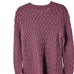 Jeanne pierre  XL Purple Cable Knit Long Sleeve Sweater With Front Pockets Photo 1