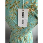 Saints + Secrets Wrap Dress Women's Size S Short Sleeve Floral Print Mini Blue Photo 3