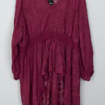 Torrid NWT Floral Burnout Chiffon High Low Smocked Waist Tunic Top Size 5X Fairy Photo 0