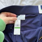 IZOD NWT Golf Skort Skirt Blue Yellow Pull On Stretch Womens Size Large Pockets Photo 3