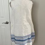 J. McLaughlin NWOT  Linen Embroidered Tunic Sleeveless Casual work A-line Geometric pattern boho shift sheath Photo 1