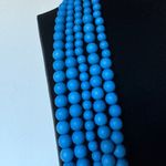 Lisa E Multilayer Cerulean Blue Beaded Necklace Photo 5