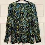 Chico's  Size 3 Velvet Puff Sleeve Blouse Bright Multicolor Animal Print Chico XL Photo 6