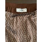 Hollister Mini Skirt Brown White Print High Rise Size L Photo 3
