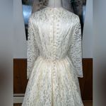 Gorgeous Vintage 1960s/70s Lace Gown & Crinoline Slip! Size 10 Photo 8