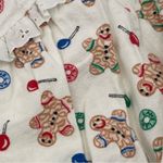 Lanz of Salzburg Sz Small Flannel Nightgown White Christmas Holiday Gingerbread Photo 5