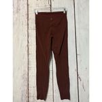 Nike Yoga Luxe High Rise Ankle 7/8 Scallop Eyelet Leggings Burgundy Size Medium Photo 1