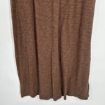D & Co Naturals Midi Shirt Dress Brown Linen Blend Button Front Casual Size L Size L Photo 6