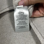 EXPRESS Silver Metallic Sparkle Ribbed Mid Sleeve Ruched Top Sz M Holiday Party Photo 5