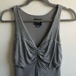 Anthropologie Maeve Dress Sleeveless Knit Midi Heather Grey Handkerchief Hem XS Photo 6