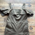 Banana Republic Women’s Twill Off-the-Shoulder Cropped Wide Leg Jumpsuit Size 4 Photo 1