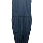 Athleta Womens Unbound Jumpsuit With Pockets Size S Iron Blue Photo 3