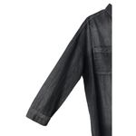 Very J Chambray Black Mini Shirt Dress/Tunic M Dark Casual Goth Witchy Minimalist Fall Photo 6