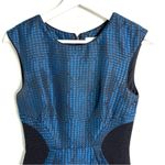 Reiss Kori Textured Fit and Flare Blue Black Dress Size 4 Photo 5