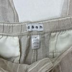 DASH Oatmeal Stripes Linen Blend Straight Leg Carpenter Utility Pants Size M Photo 2