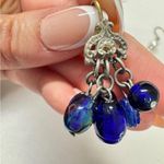3 Pairs Dangle Earrings Pierced Womens Jewelry Costume Classic Blue Photo 1