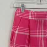 Topshop  | Hot Pink Checkered Plaid Pleated Pants Size 2 Women's Photo 1