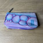 Clinique  Bubble Cosmetic Bag Pouch Blue Purple Pink Geometric Makeup Travel Photo 1