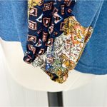 Beyove Women's V Neck Bohemian Loose Pullover Long Sleeve Top Navy Blue Size XL Blue Photo 5