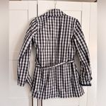 CHAPS  preppy gingham checkered women's raincoat size small Photo 1