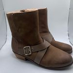 Softwalk Women's  Rayne Boot tan shearling lining winter mid calf size8 Wide 1083 Photo 0