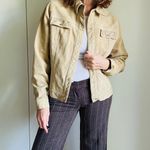 Vintage 90s Suede Jacket Size Large Light Tan Minimalist Classic Fall Vibes Photo 3