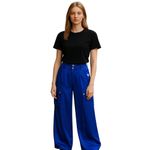 Ramy Brook Wide Leg Cargo Pants Cobalt Blue Size 0 Luxe Resortwear Photo 1