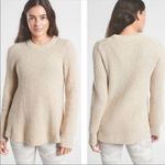 Athleta  Sierra wool crew neck knit sweater in cream Photo 0