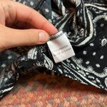 SEEK the Label  BLACK BANDANA PRINT BUTTON UP TIE FRONT CROP TOP Photo 2