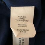 Madewell Silk Blue Shirtdress Newsprint Floral Above Knee Button Dress size 8 Photo 11