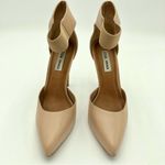 Steve Madden Tan Flutter Pump Ankle Strap Leather and Elastic Heels Size 10 Photo 1