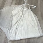 Meo Meli Dress silk halter column maxi womens White medium minimalist chic flowy Photo 3