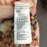 Xxi Orange Floral Peasant Top Blouse With Elastic Smocking Womens Medium Photo 4