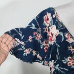 Band of Gypsies  Blue and Pink Boho Crop Top NWT Size Medium Blue Floral Top Photo 1