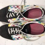 Vans  checkered multi colored missy skater shoes Sz 5 Photo 0